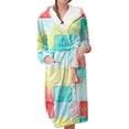 thumbnail image 1 of Plus Size Cotton Robes for Women Fluffy Women's Nightgowns & Sleepshirts Oversize Length Women's Sleepwear House Womens Robe Maroon1, 1 of 5