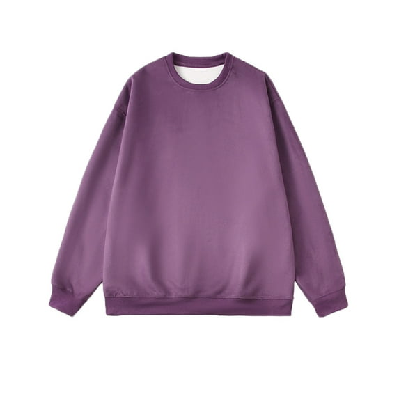 Plus Size Cotton Sweatshirt Men's Loose Fit Long Sleeve Tops Casual Lounge Pullover Fall Winter Comfy Bottom Shirt