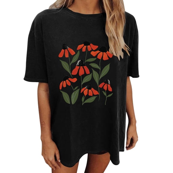 Plus Size Cotton T Shirts Loose Women's Summer Tops, Tees & Blouses White Summer Tops for Women Sexy Beach Shirt Sunshine White