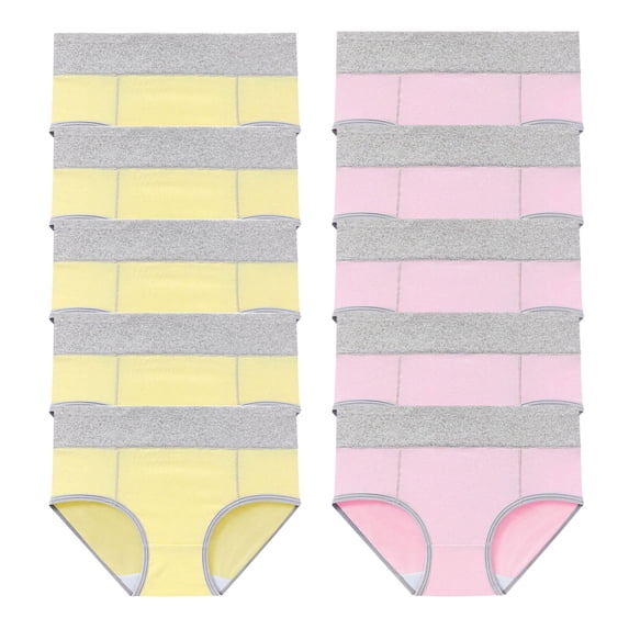 Plus Size Cotton Underwear Panties Women's 10 Pack Comfort Breathable Everyday Panty Seamless High Waist Underpants