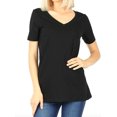 thumbnail image 1 of Plus Size Cotton V-Neck Short Sleeve Tee-Shirts Good Quality Tee, 1 of 1