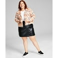 thumbnail image 1 of Plus Size Cropped Shacket Matte Blush Plaid 0X, 1 of 1