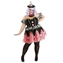Plus Size Cupcake Clown Costume for Women