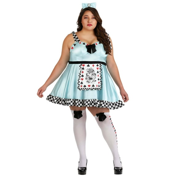 Plus Size Deluxe Punky Alice Costume Dress for Women