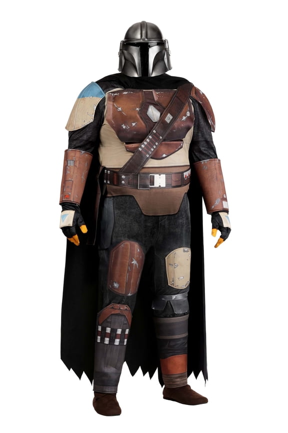 Plus Size Deluxe Star Wars Din Djarin Season 1 Mandalorian Costume for Men