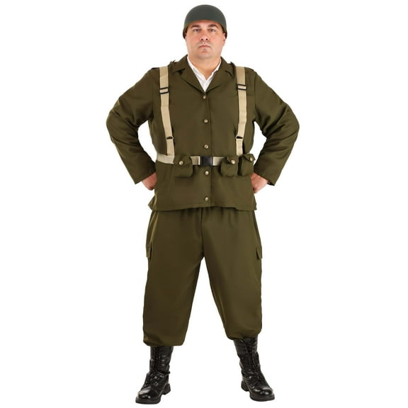 Plus Size Deluxe WW2 Soldier Costume