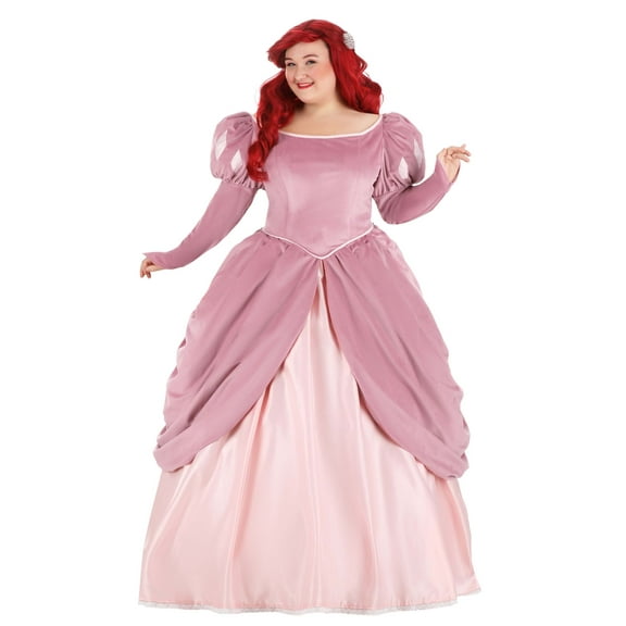 Plus Size Disney Pink Dress Ariel Women's Costume
