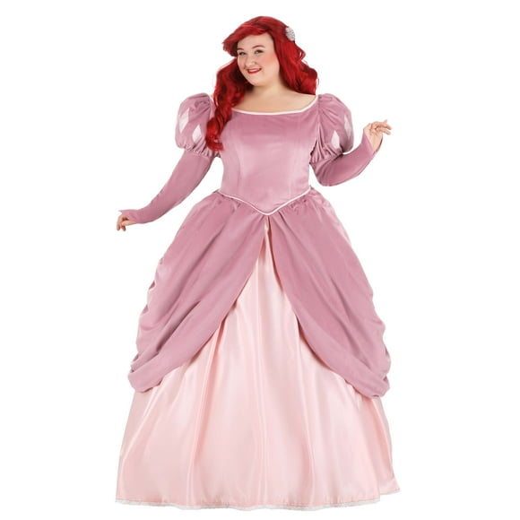 Plus Size Disney Pink Dress Ariel Women's Costume