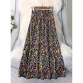 thumbnail image 1 of Plus Size Ditsy Floral A-Line Skirt In Style, Vintage Print, Vacation Ready, 1 of 6