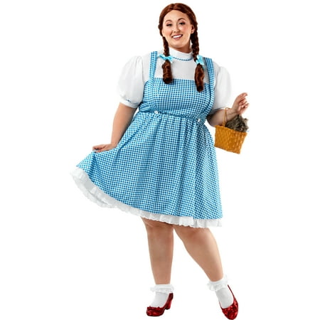 Womens Plus Size The Wizard of Oz Dorothy Costume Blue 2X