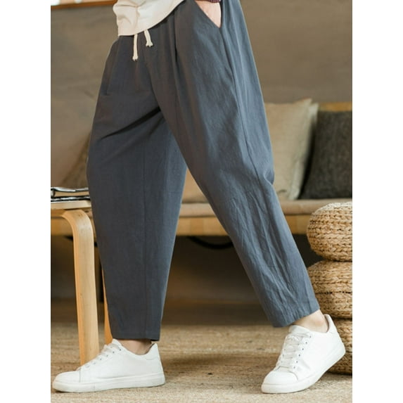 Plus Size Drawstring Pants with Pockets