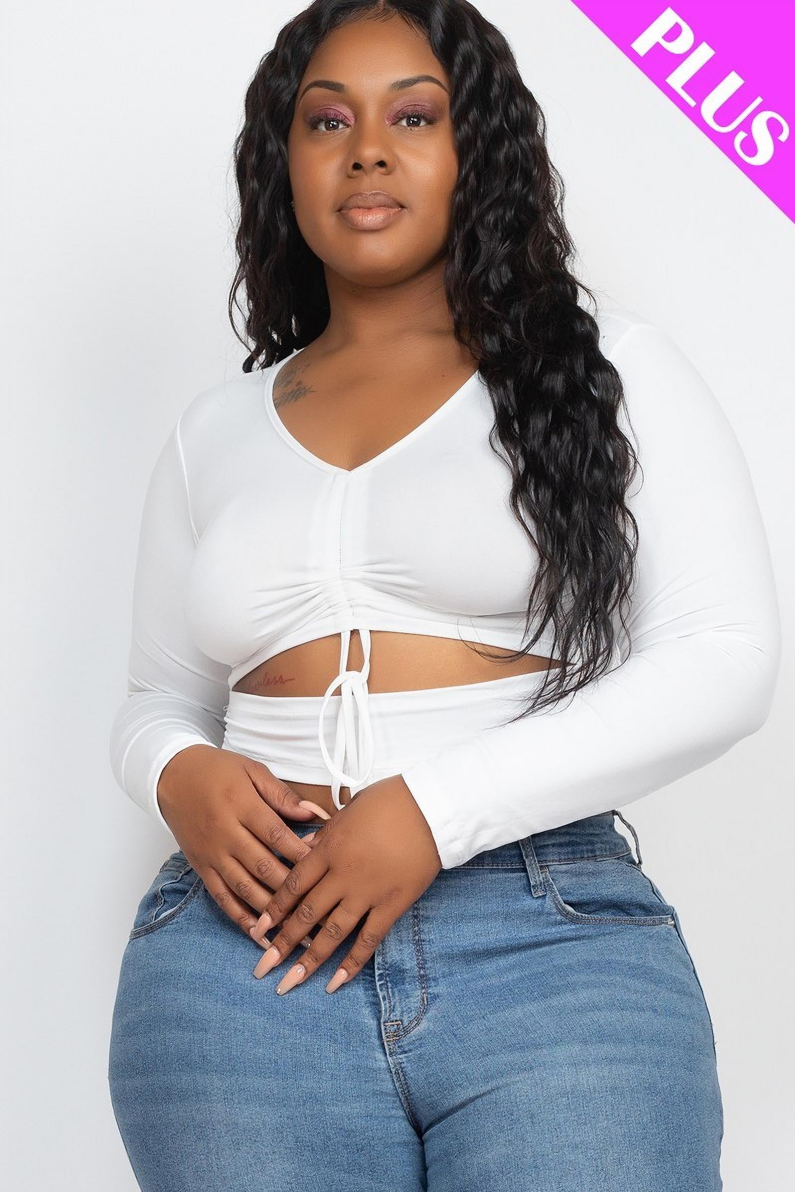 ruched tops plus size