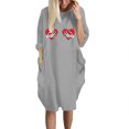 thumbnail image 1 of Plus Size Dress For Women The Fashion Women's Winter Plus Size Casual Round Neck Loose Pocket Sexy Long Sleeve Printed Dress Spring Summer Dresses For Women 2023, 1 of 4
