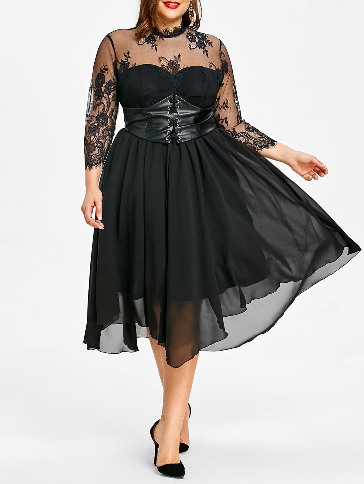 plus size goth dress