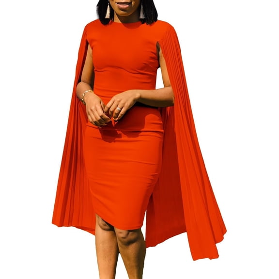 Plus Size Dresses Wedding Guest,Mother of The Bride Cocktail Cape Dresses