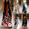 thumbnail image 1 of Plus Size Dresses for Women Casual,Summer Dresses for Women 2025, Boho Floral Maxi Dress V Neck Sleeveless Vintage Ruffle Flowy Beach Dress with Pocket ,Casual Flowy Maxi Beach Dresses, 1 of 9