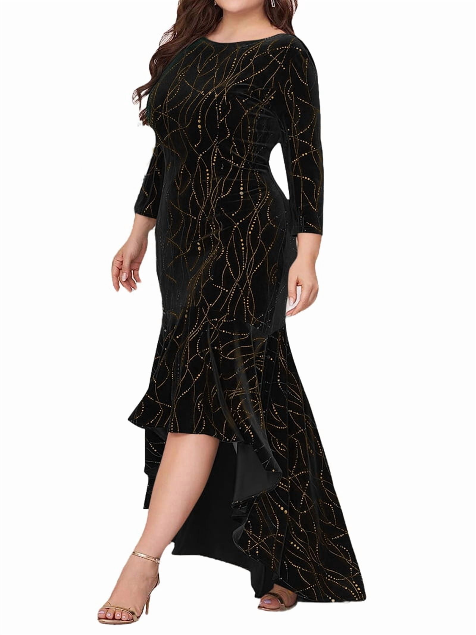 black velvet formal dress plus size Black Velvet 3D Rose Plus Size Mermaid Prom Dress
