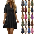 thumbnail image 1 of Plus Size Dresses for Women Tight Fitting Style With Button Wedding Guest Dress, 1 of 9
