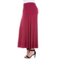 thumbnail image 1 of Plus Size Elastic Waist A Line Maxi Skirt, 1 of 11