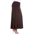 thumbnail image 1 of Plus Size Elastic Waist A Line Maxi Skirt, 1 of 11