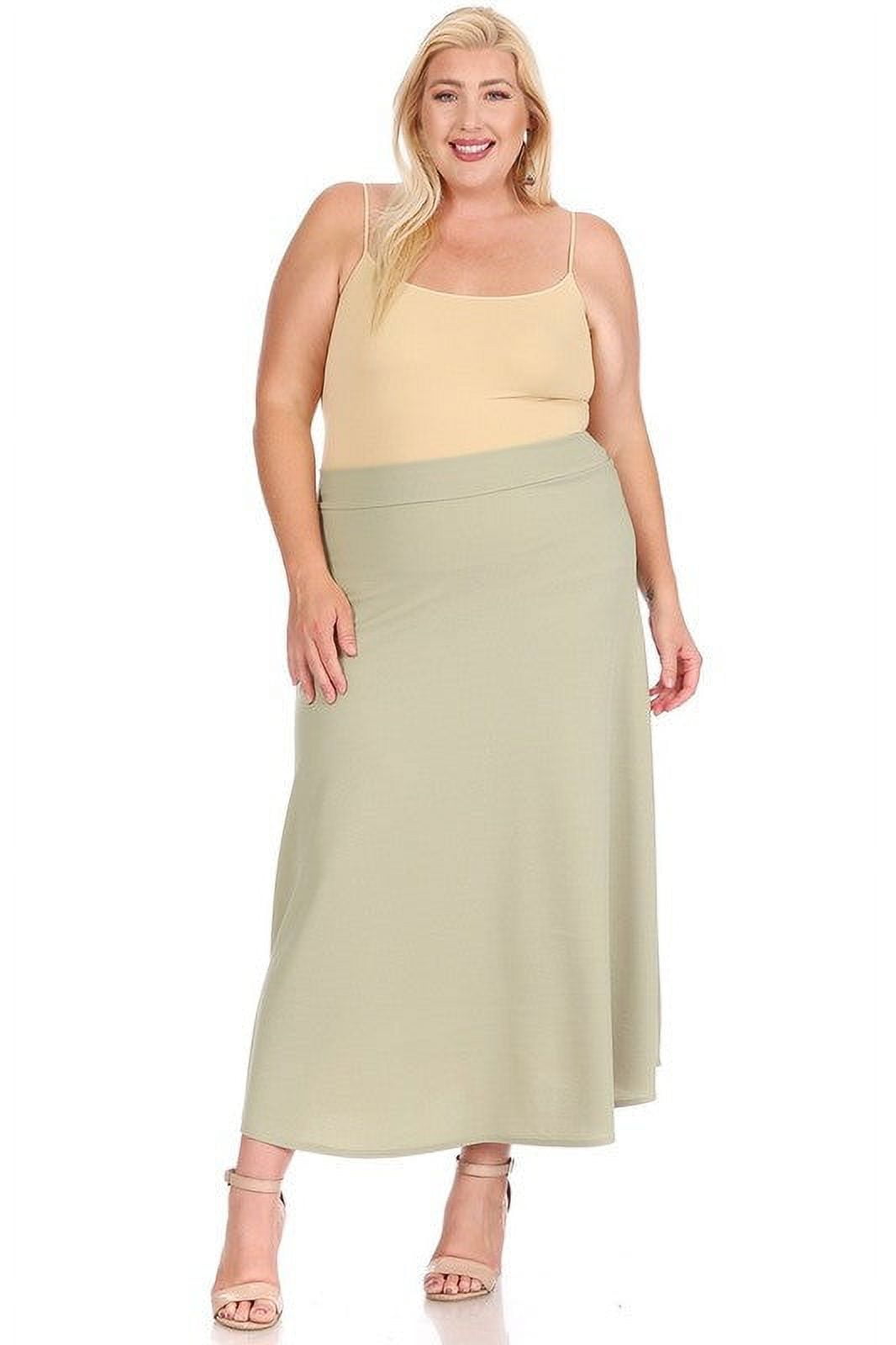 Green maxi clearance skirt plus size
