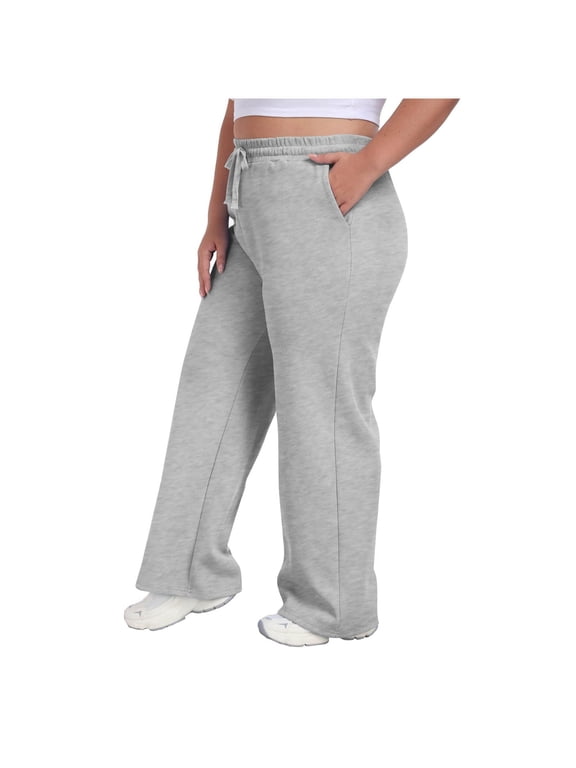 Plus Size Elastic Waist Drawstring Sports Pants with Pockets for Women Casual Wear