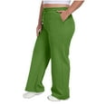 thumbnail image 1 of Plus Size Elastic Waist Drawstring Sports Pants with Pockets for Women Casual Wear, 1 of 8