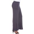 thumbnail image 1 of Plus Size Elastic Waist Flared Leg Palazzo Pants, 1 of 11