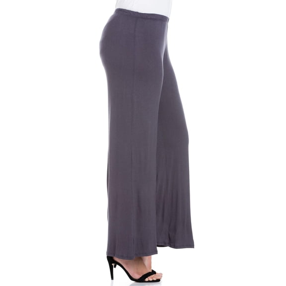 Plus Size Elastic Waist Flared Leg Palazzo Pants