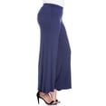 thumbnail image 1 of Plus Size Elastic Waist Flared Leg Palazzo Pants, 1 of 10
