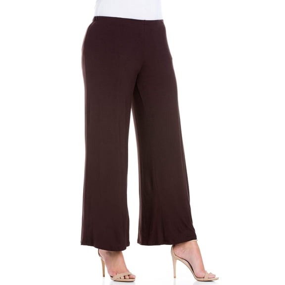 Plus Size Elastic Waist Flared Leg Palazzo Pants