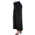 thumbnail image 1 of Plus Size Elastic Waist Flared Leg Palazzo Pants, 1 of 10