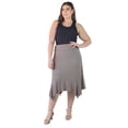 thumbnail image 1 of Plus Size Elastic Waist Handkerchief Midi Skirt, 1 of 10