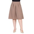 thumbnail image 1 of Plus Size Elastic Waist Pleated Pocket Skirt, 1 of 10