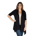 thumbnail image 1 of Plus Size Elbow Sleeve Open Front Cardigan, 1 of 10