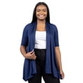 thumbnail image 1 of Plus Size Elbow Sleeve Open Front Cardigan, 1 of 11