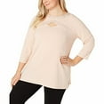 thumbnail image 1 of Plus Size Embellished Keyhole Top Casabella 3X, 1 of 1