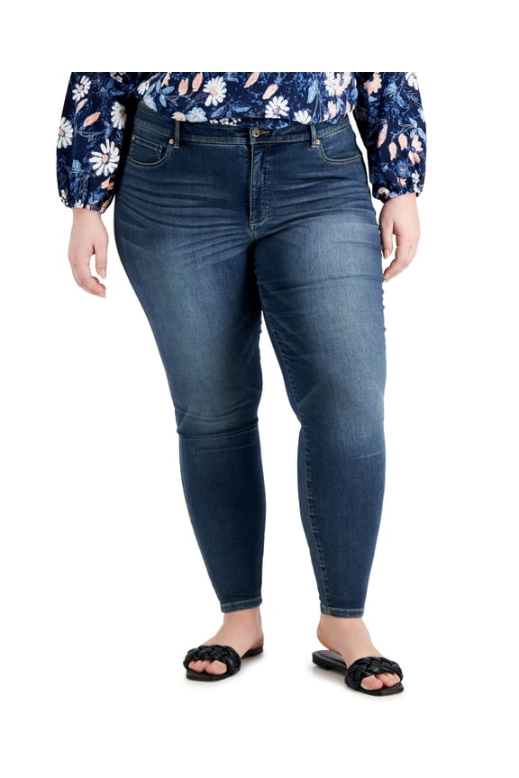 Plus Size Essex Super Skinny Jeans Dk Indigo 28W