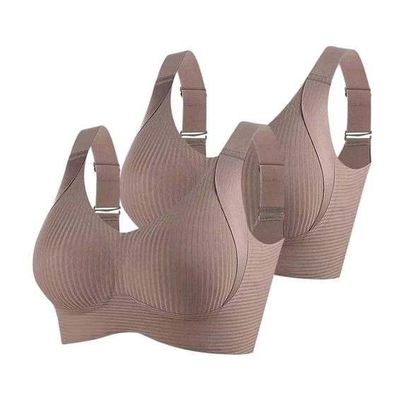Plus Size Everyday Bras for Women Fashion Sports Bra Underwear Bra Everyday Underwear Coffee M-5XL