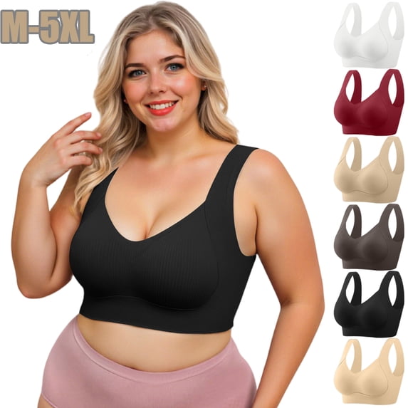 Plus Size Everyday Bras for Women Full Coverage Soft Sleep Wirefree Bras Sports Bra Underwear