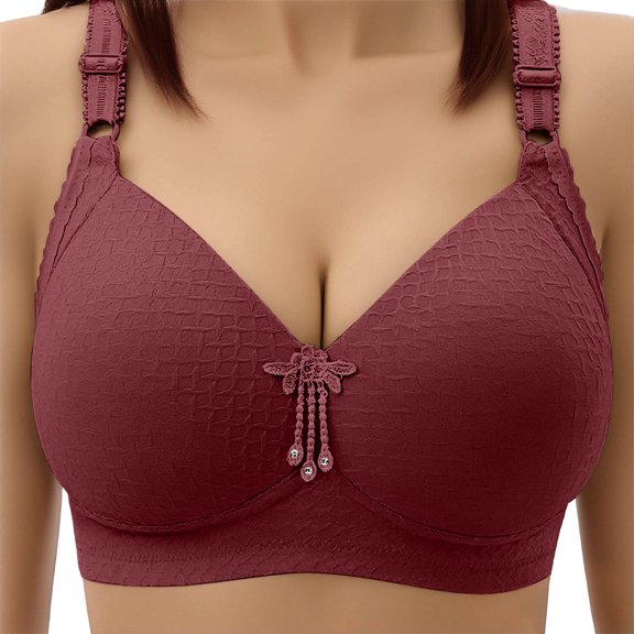Plus Size Everyday Bras for Women, Soft Support No Underwire Bralettes, Full Cup Adjustable Straps Brassiere