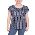 thumbnail image 1 of Plus Size Extended Sleeve Top With Grommets, 1 of 4