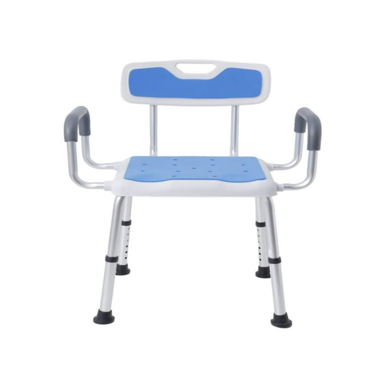 Plus Size Extra Wide Shower Chair for Elderly and Disabled with Anti Slip Pads Ideal for Seniors Big Tall Person. 150kg Weight Capacity