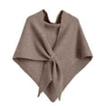thumbnail image 1 of Plus Size Fall Fashion Shawl Wraps Women Pashmina Fleece Cape Shawl Wraps Scarf Sweater With Loop Closure Camel One Size, 1 of 4