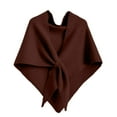 thumbnail image 1 of Plus Size Fall Fashion Shawl Wraps Women Pashmina Fleece Cape Shawl Wraps Scarf Sweater With Loop Closure Coffee One Size, 1 of 4