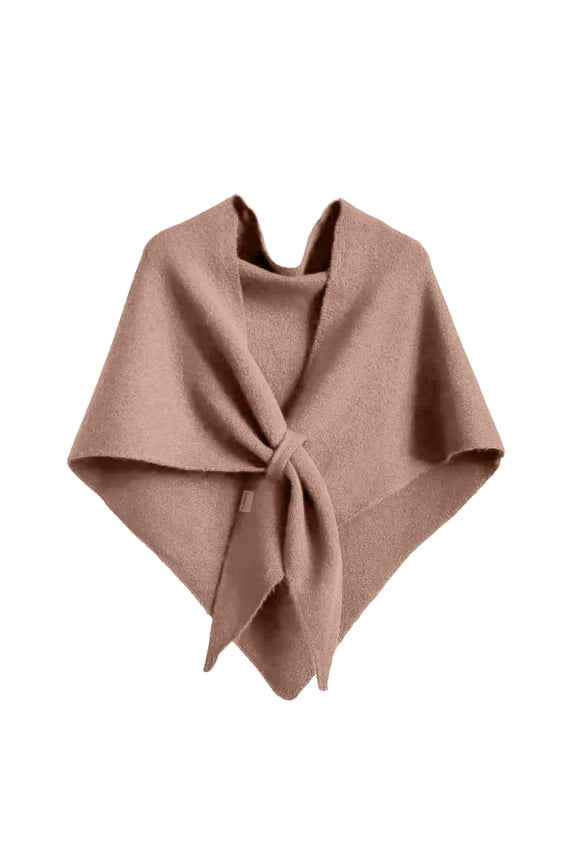 Plus Size Fall Fashion Shawl Wraps Women Pashmina Fleece Cape Shawl Wraps Scarf Sweater With Loop Closure Khaki One Size