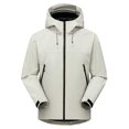 thumbnail image 1 of Plus Size Fashion Rain Jacket For Women Loose Solid Color Matching Layer Windproof Mountaineering Clothing Long Sleeve Hooded Winter White Windbreaker jacket S-3XL, 1 of 6