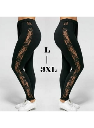 Women's Skinny Leggings Mesh Panel 4-way Stretch Sports Workout Breathable  Yoga Pants Black Small S2bl9 