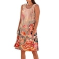 thumbnail image 1 of Plus Size Fashion Women Summer Dresses 2026 Solid Color Casual Sleeveless Linen Loose Fitting Dress Floral Dress with Pockets, 1 of 5