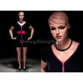 thumbnail image 1 of Plus Size Female Mannequin with Molded Hair and Metal Base – Fleshtone Fiberglass Display – MZ-AVIS2, 1 of 3